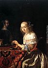 Frans van Mieris The Lacemaker painting